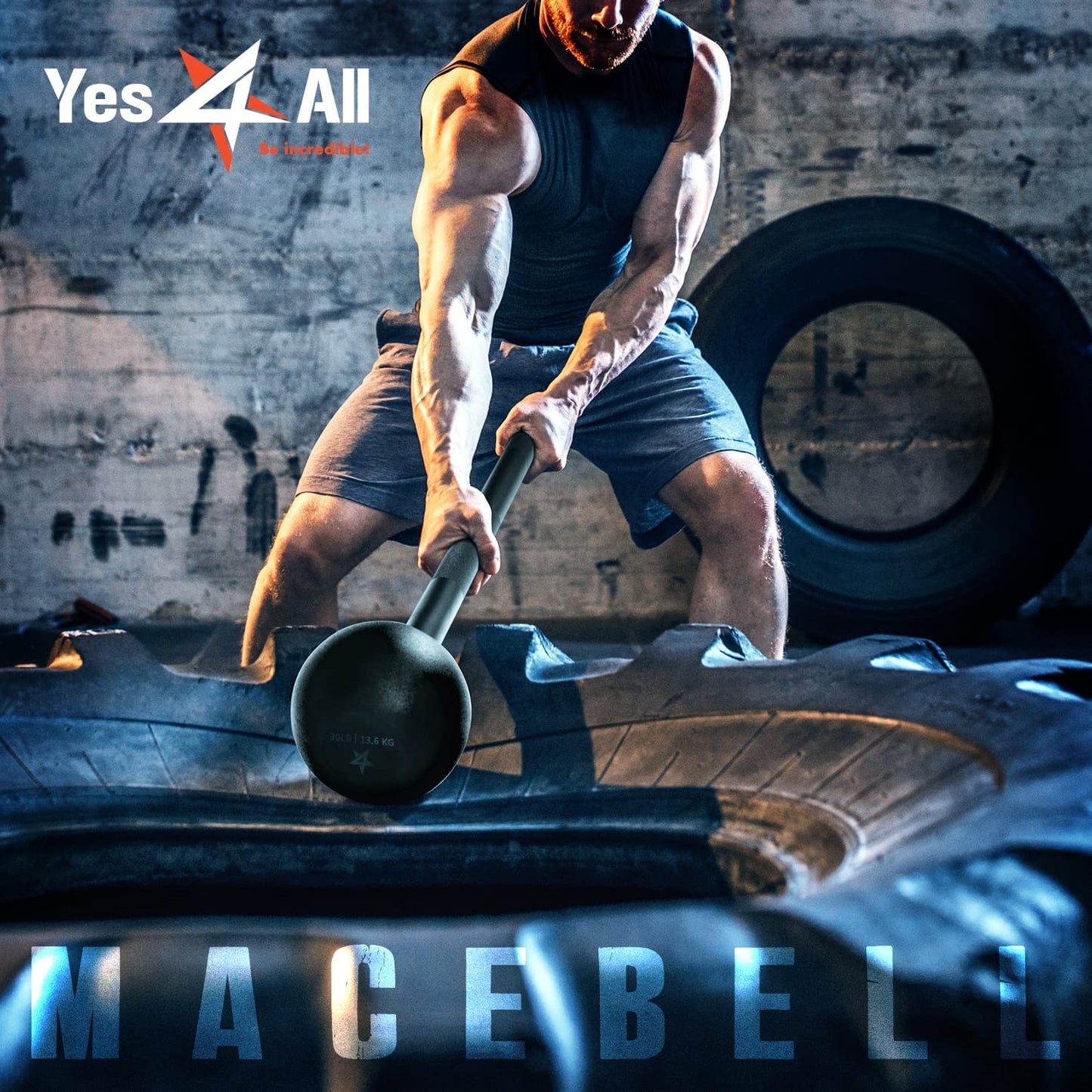 Steel Mace Bell for Comprehensive Strength Training - Enhance Full Body, Muscle, Shoulder, Grip, and Forearm Workouts for Rehabilitation and Stretching in 5, 7, 10, 15, 20, 25, and 30 lbs for Both Men and Women