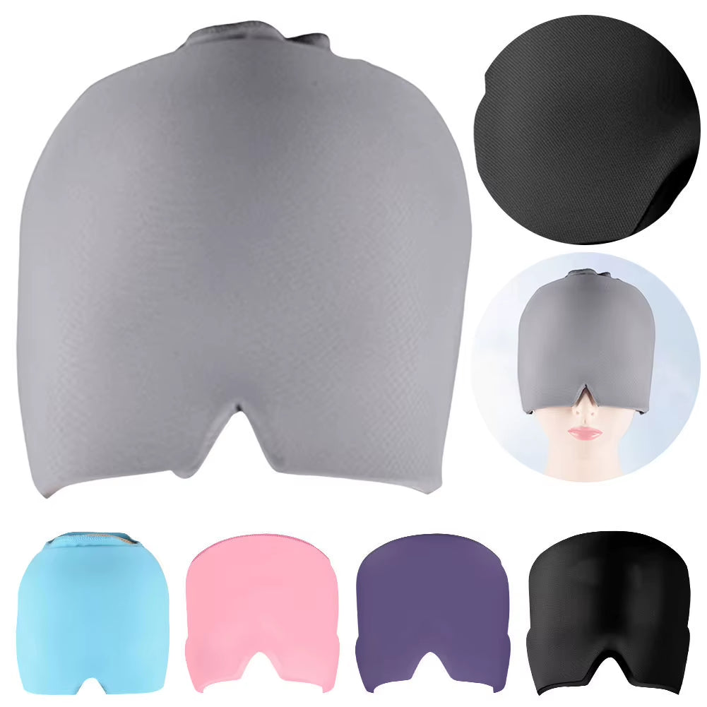 Migraine Ice Head Wrap Reusable Migraine Relief Hat Flexible Comfortable Cooling Hat for Sinus Headache Puffy Eyes