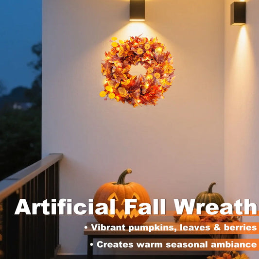 Fall Wreath Decoration Thanksgiving Front Door Decor 