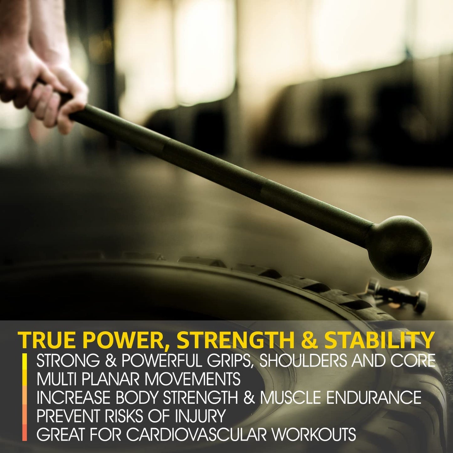 Steel Mace Bell for Comprehensive Strength Training - Enhance Full Body, Muscle, Shoulder, Grip, and Forearm Workouts for Rehabilitation and Stretching in 5, 7, 10, 15, 20, 25, and 30 lbs for Both Men and Women