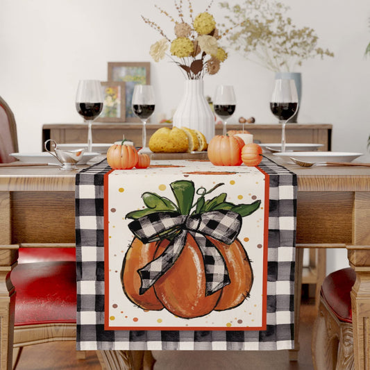Fall Decor Thanksgiving Table Runner (13"X 70")