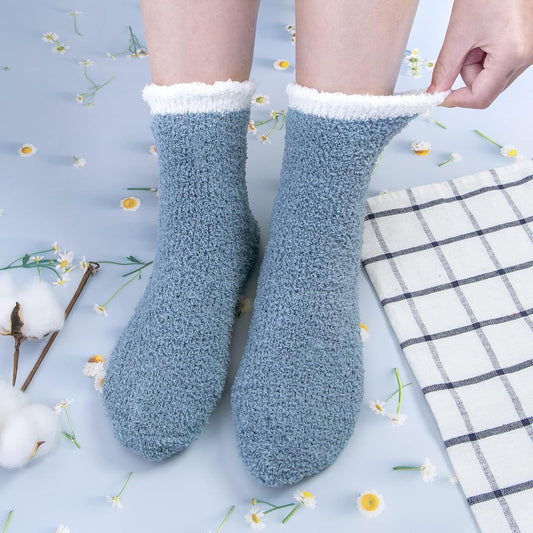 5 Pairs Womens Fuzzy Socks Cozy,Soft, and Fluffy