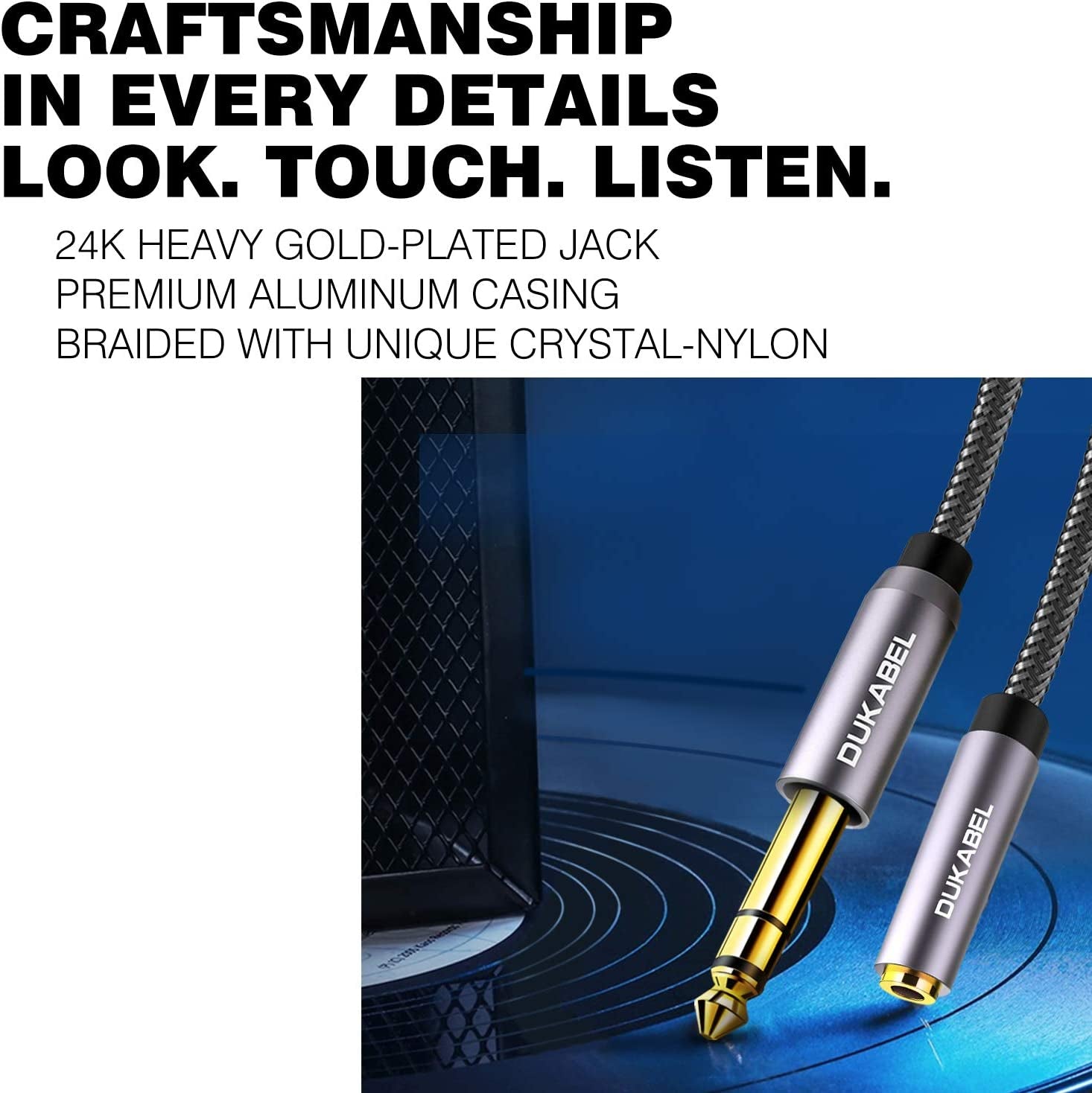 Topseries 6.35Mm (1/4 Inch Male) to 3.5Mm (1/8 Inch Female) Headphone Jack Adapter