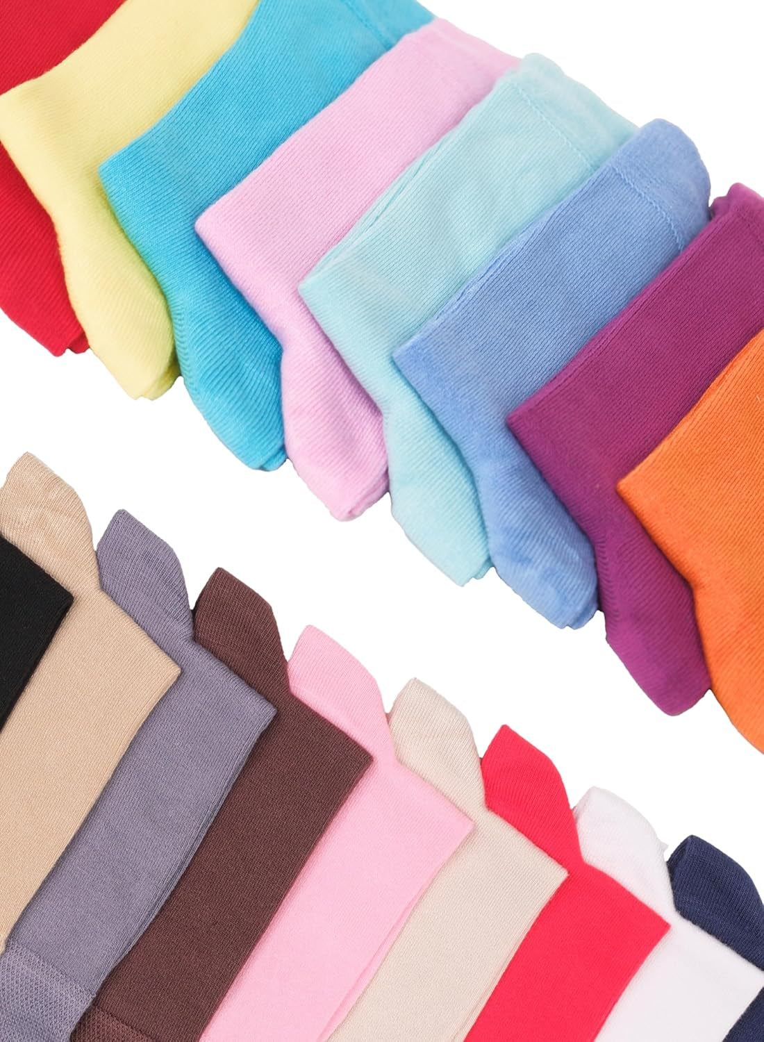 Womens Crew Bamboo Dress Socks, Thin, Soft, Business Trouser Casual, Non-Binding, 3-6 Pairs