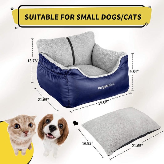 Dog Car Seat for Small Dogs, Fully Detachable and Washable