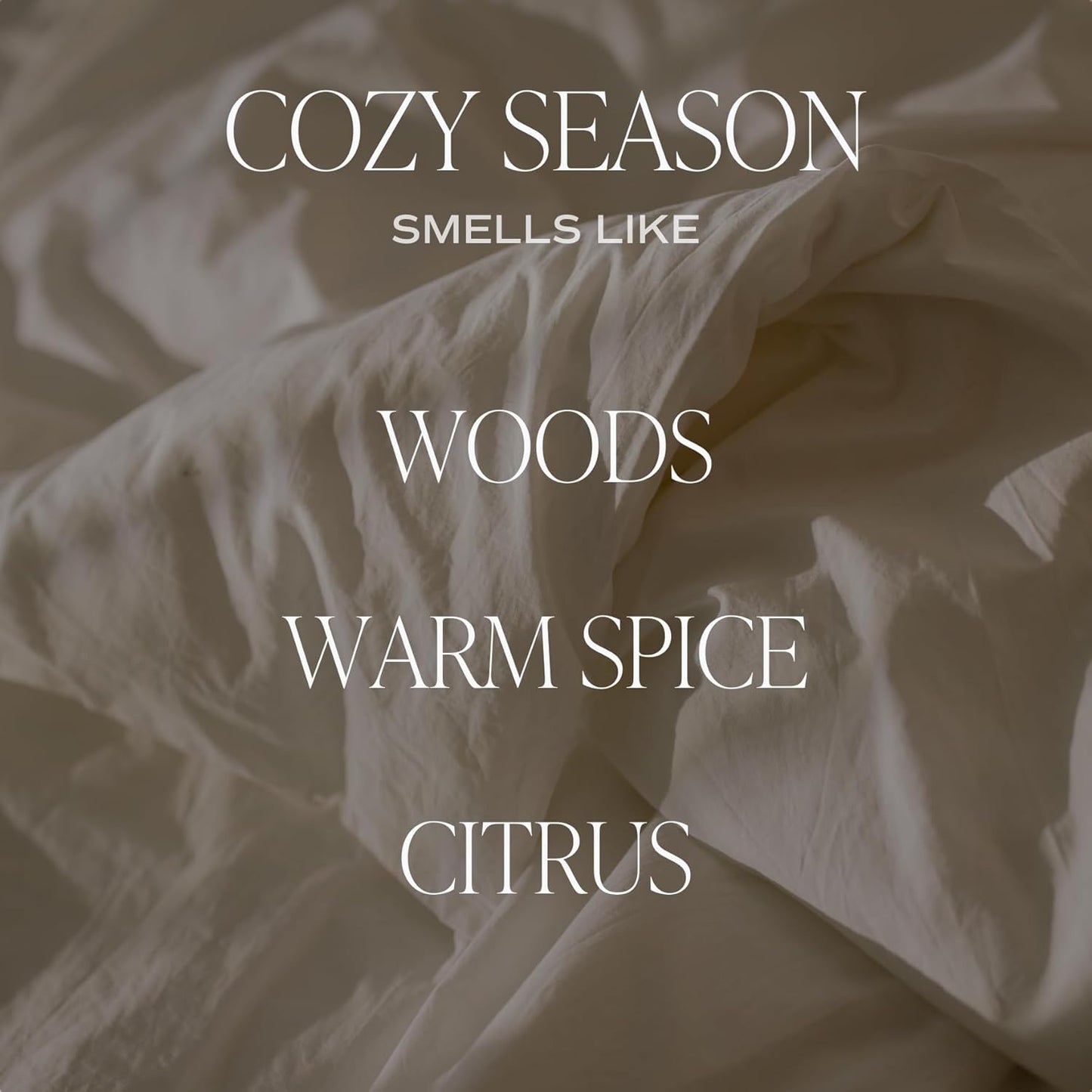 Cozy Season Candle - Woods, Warm Spice, and Citrus Autumn Scented 