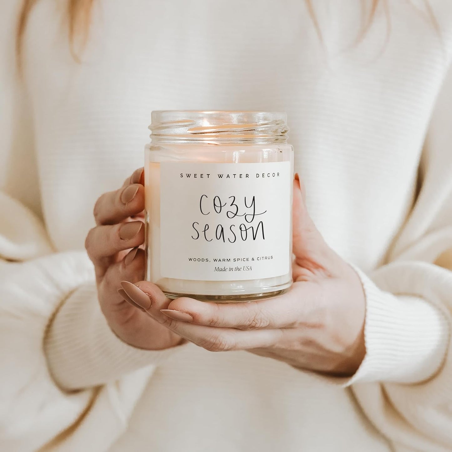 Cozy Season Candle - Woods, Warm Spice, and Citrus Autumn Scented 