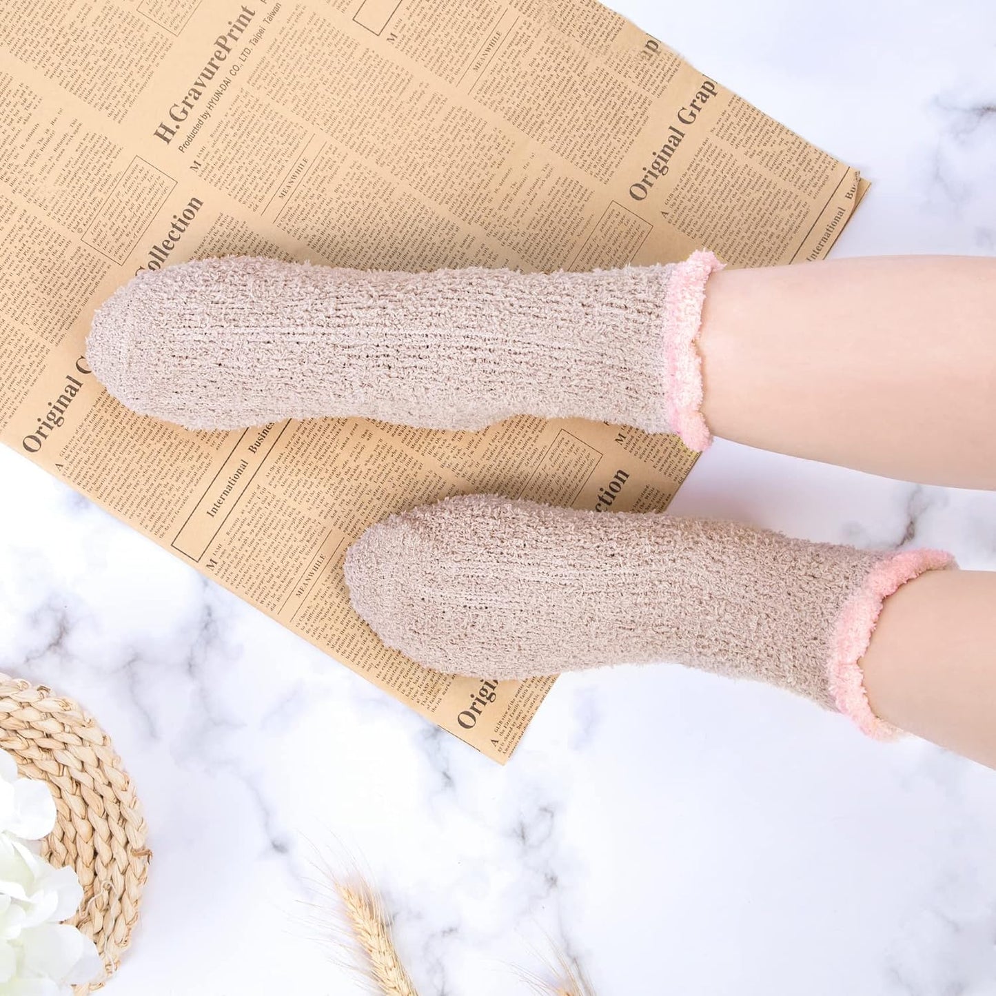 5 Pairs Womens Fuzzy Socks Cozy,Soft, and Fluffy
