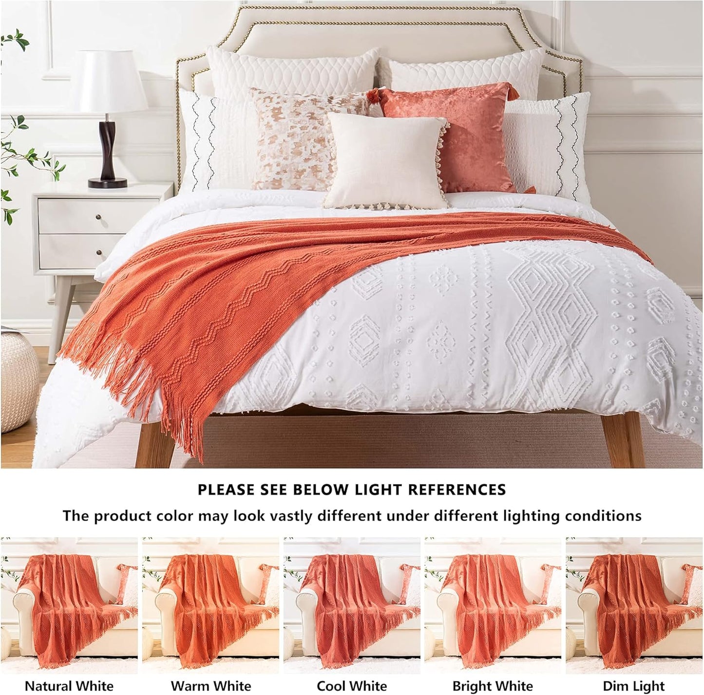 Orange Fall Throw Blanket for Couch Sofa