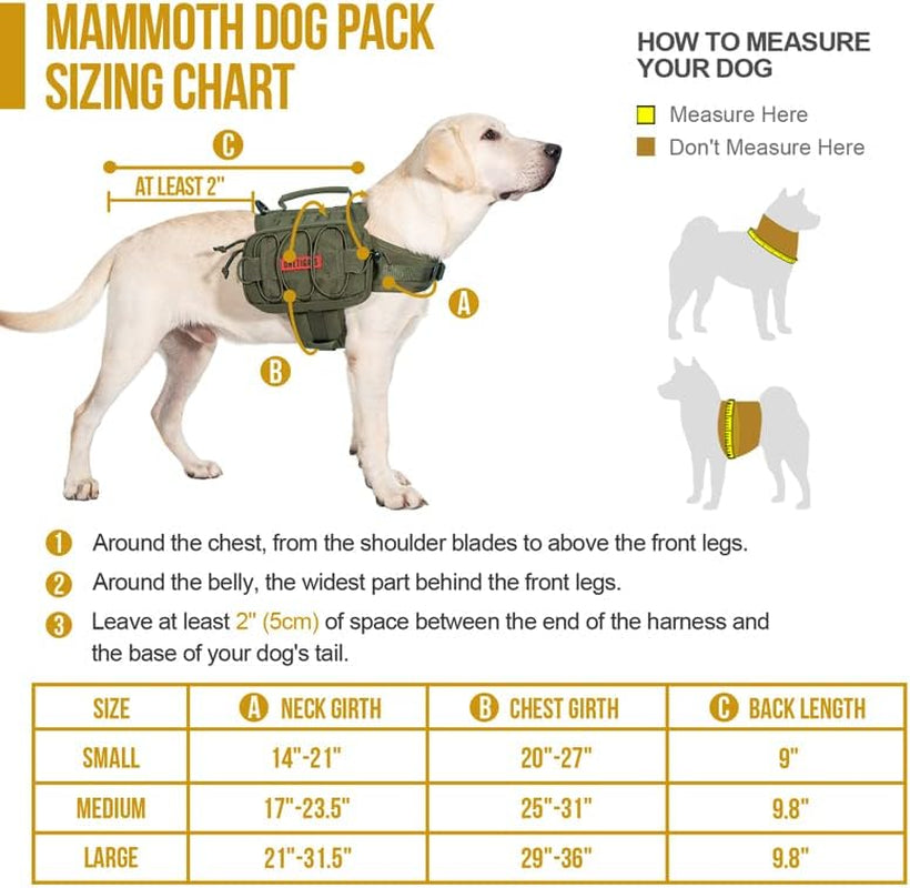 Dog Backpack for Medium & Large Dogs