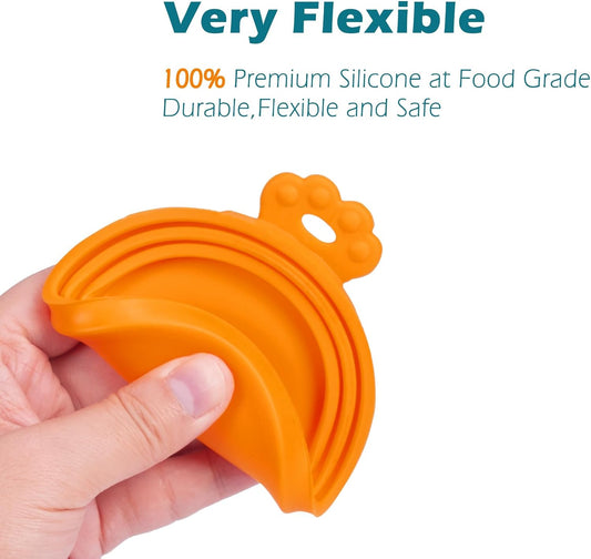 4 Pack Silicone Pet Can Cover Lids, Universal Size for Dog Cat Food