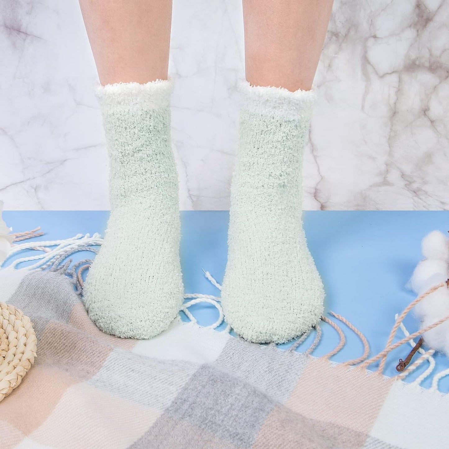 5 Pairs Womens Fuzzy Socks Cozy,Soft, and Fluffy