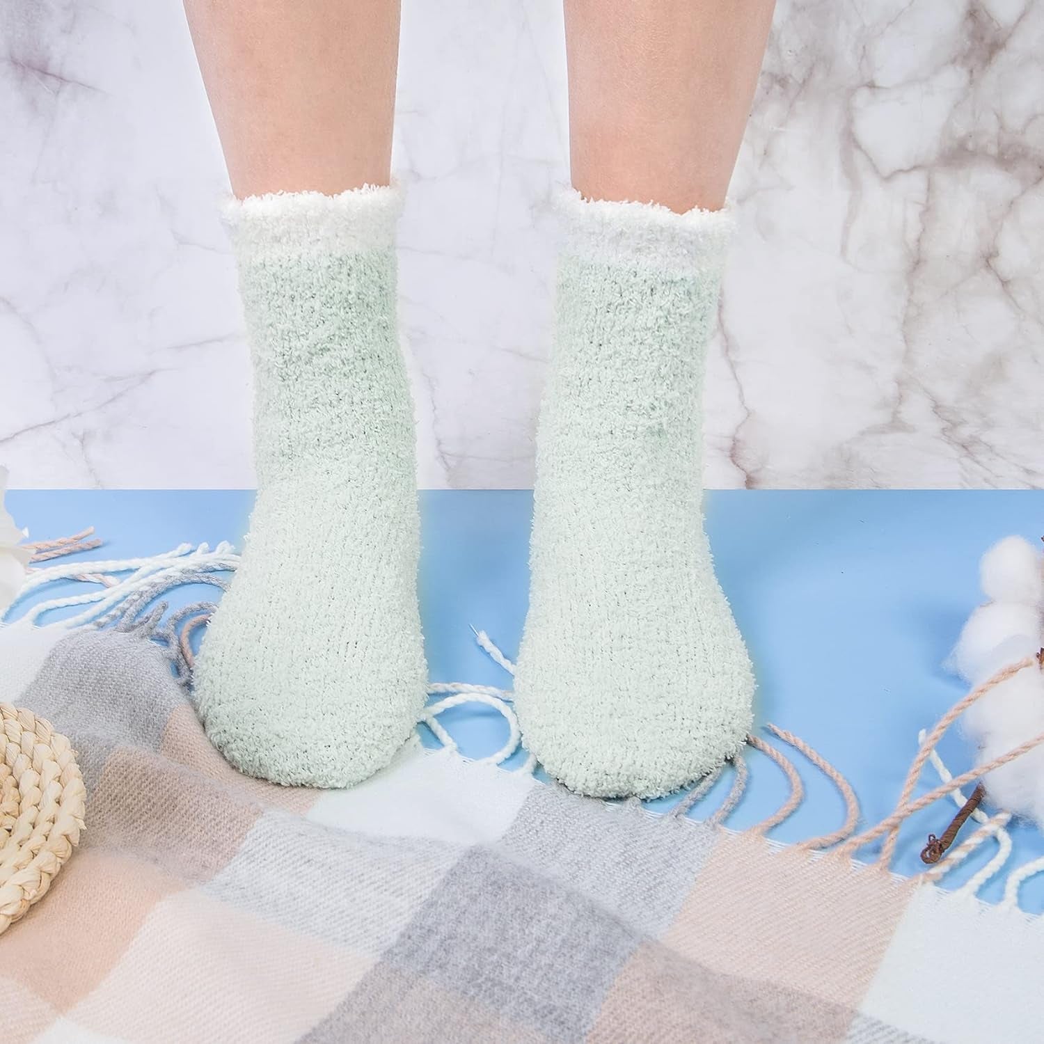 5 Pairs Womens Fuzzy Socks Cozy,Soft, and Fluffy