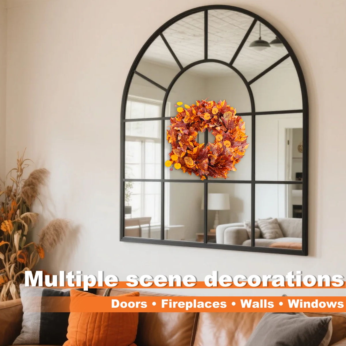 Fall Wreath Decoration Thanksgiving Front Door Decor 