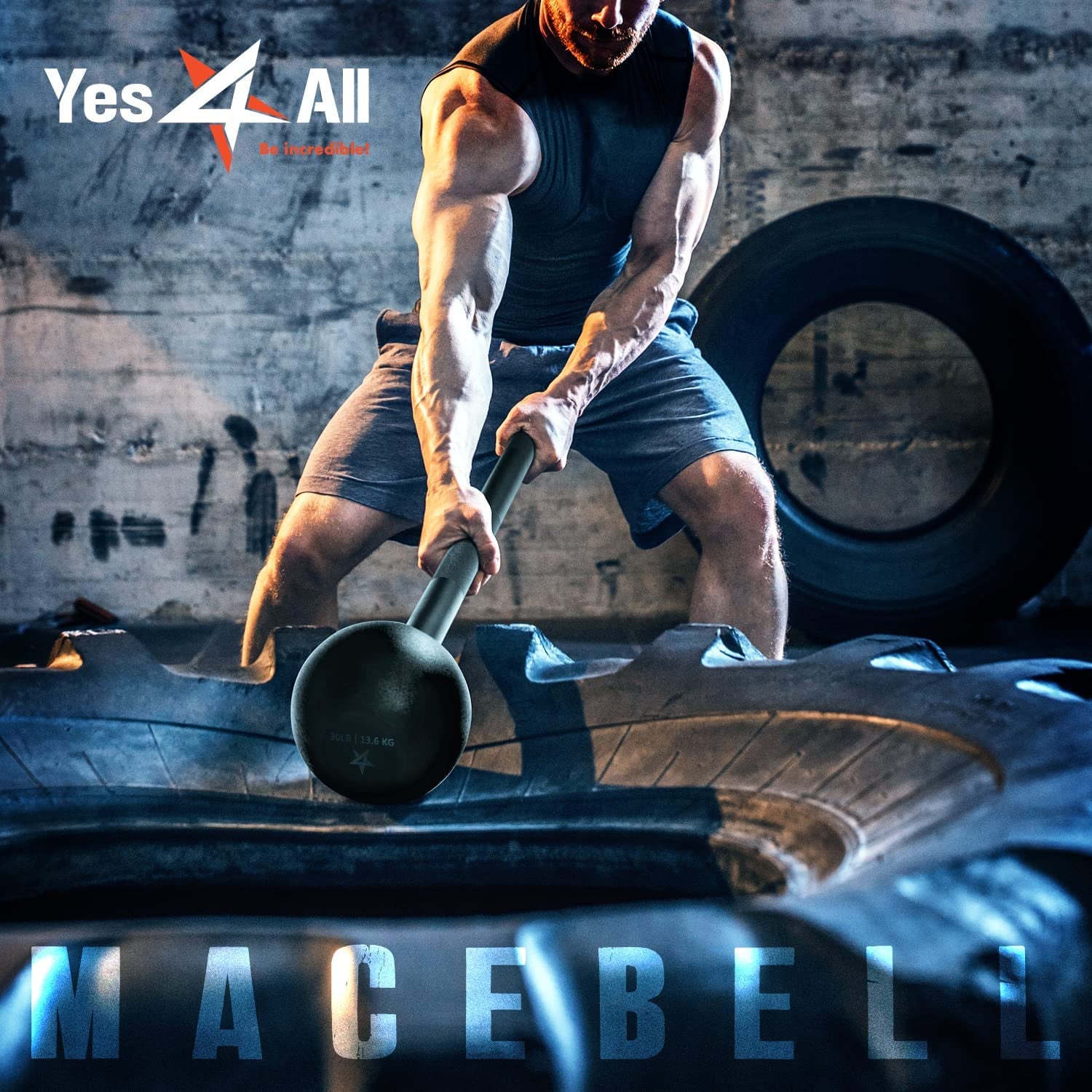Steel Mace Bell for Comprehensive Strength Training - Enhance Full Body, Muscle, Shoulder, Grip, and Forearm Workouts for Rehabilitation and Stretching in 5, 7, 10, 15, 20, 25, and 30 lbs for Both Men and Women